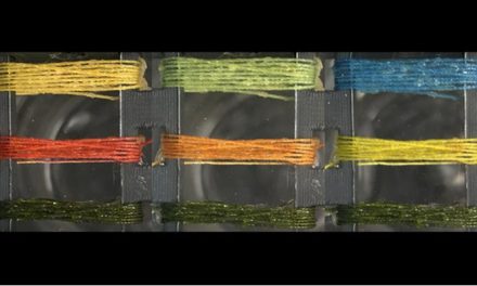 Colour-changing threads indicate gas exposure