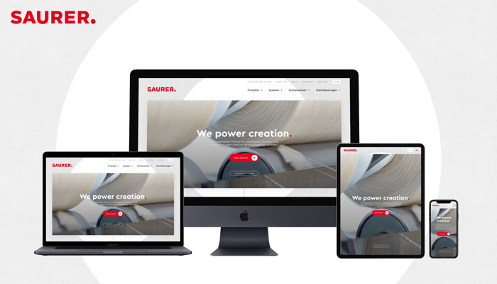 Saurer launches new clear, intuitive and responsive website