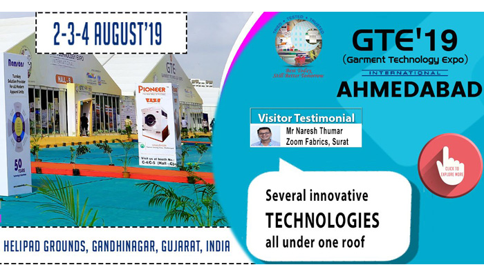 Countdown begins for Western India’s largest garment technology show – GTE Ahmedabad 2019