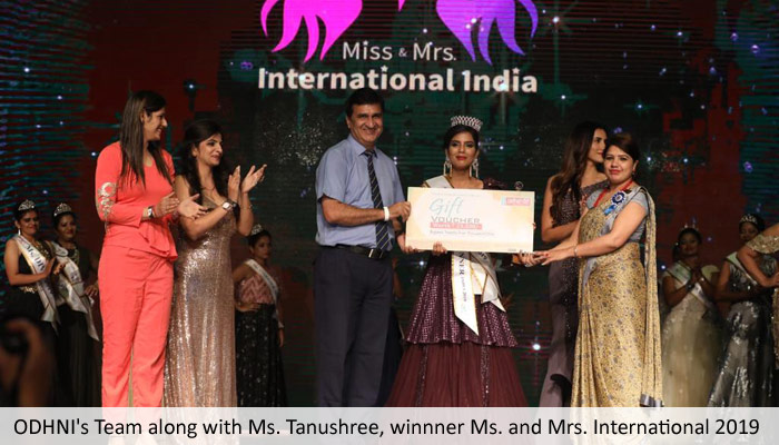 Odhni participated Miss and Mrs. International India 2019 as their Wardrobe Partner