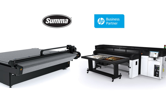 Summa F Series flatbed cutters validated for HP Latex R Printer Series