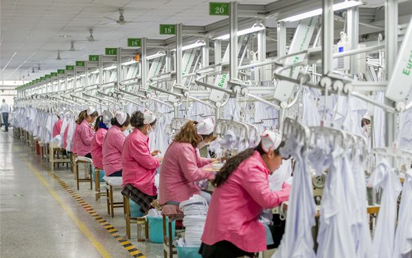 China’s textile & garment exports increased by 9.6 percent in 2020