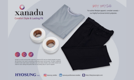 xanadu bio-based polyester yarn is introduced by Hyosung