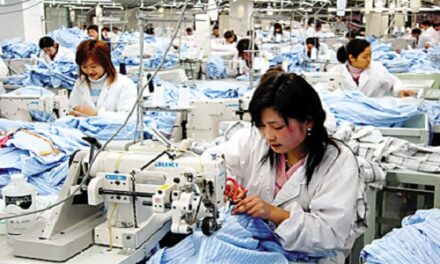 The Chinese textile industry grew by double digits