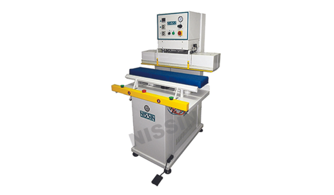 Shirt Front Placket Air Hydro Press & Tape Fusing Machine by Nissin Machinery