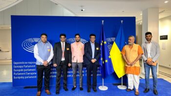 CMAI promoted 'Make with India' at the EU-India Leaders Conference 2023 in European Parliament, Brussels