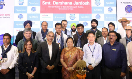 Darshana Jardosh, Minister of State for Railways and Textiles, inaugurates Gartex Texprocess India