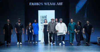 The fashion design council of india presented an exquisite showcase “fashion wears art” at lakmé fashion week in partnership with fdci