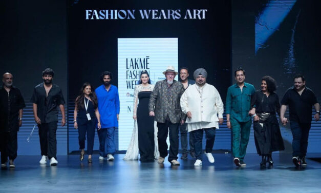 The fashion design council of india presented an exquisite showcase “fashion wears art” at lakmé fashion week in partnership with fdci