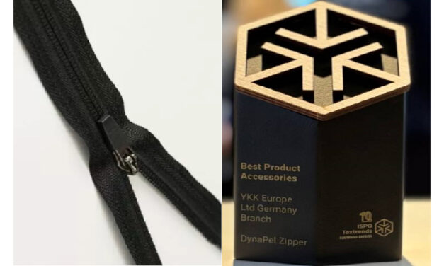 YKK’s new DynaPel™ water-repellant zipper wins best product in ISPO Textrends Competition