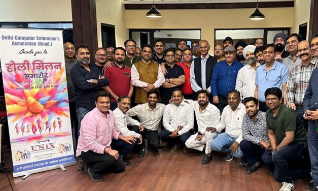 Unix Stitchmachines hosts Holi Milan organized by Delhi Computer Embroiders’ Association