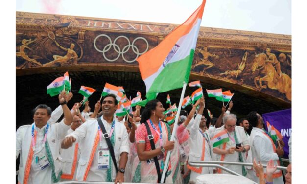 Tasva’s ceremonial wear shines at the Paris Olympics’ 2024 opening ceremony