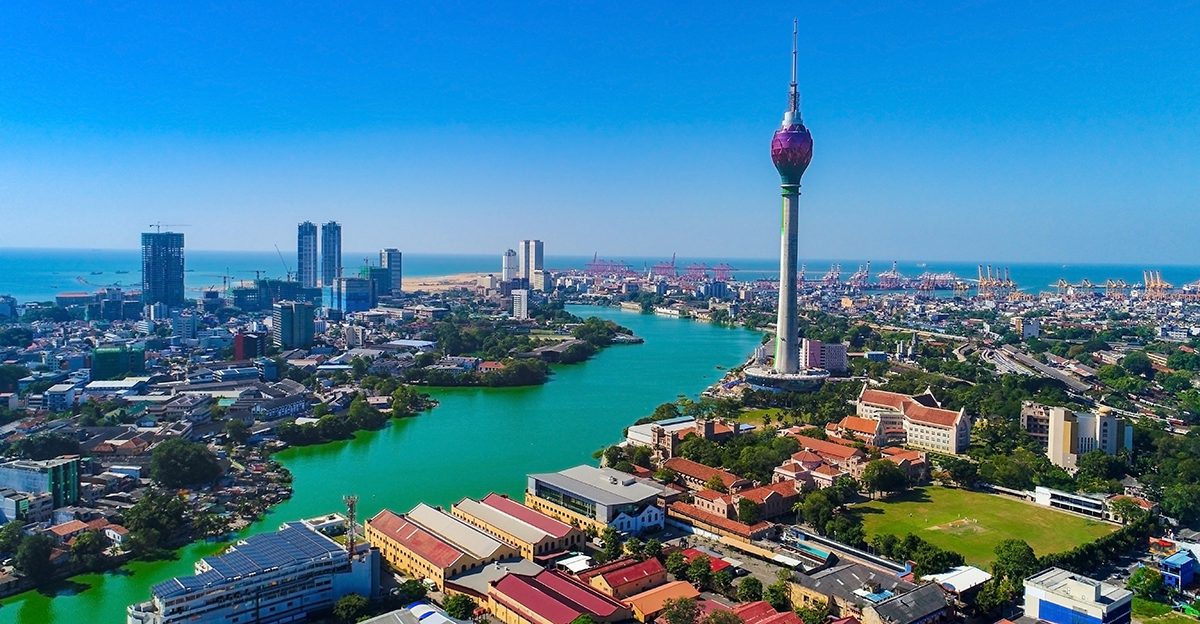 View of the Colombo city skyline with modern architecture build